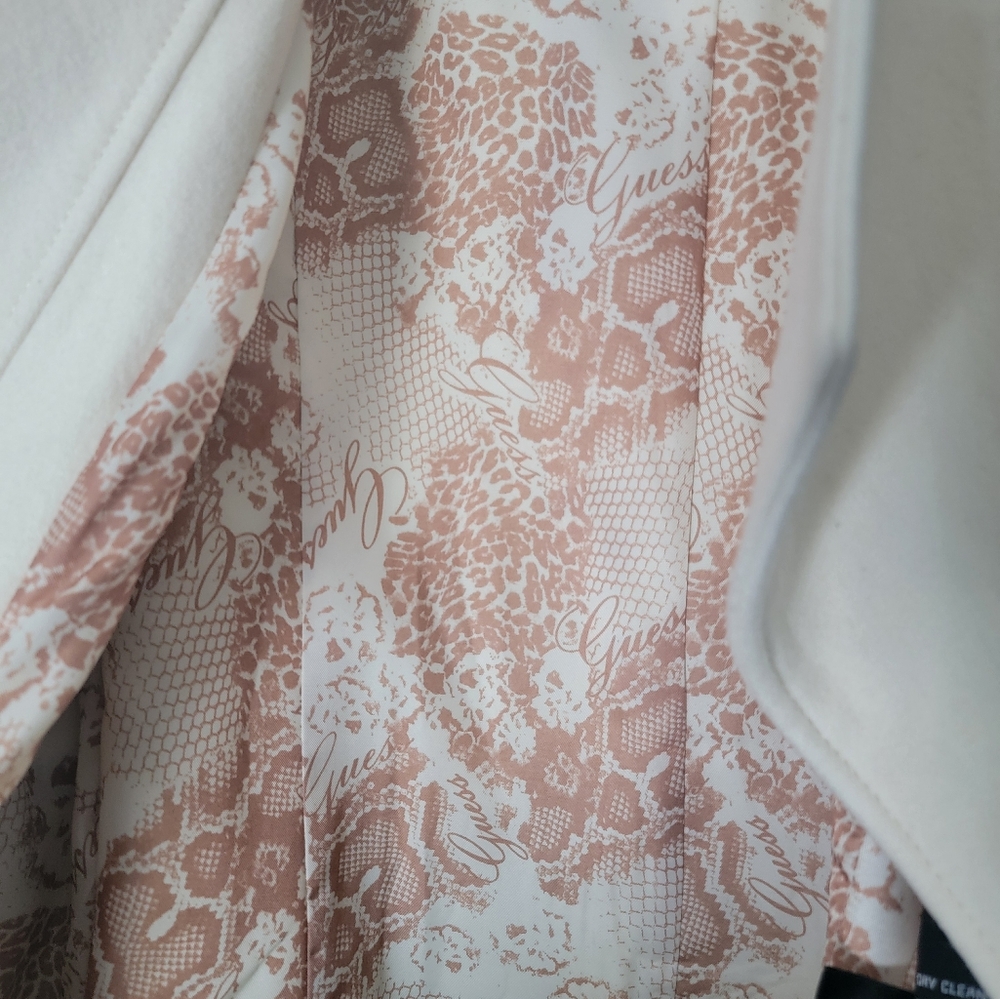 Cream Guess Dress Coat - Picture 6 of 8
